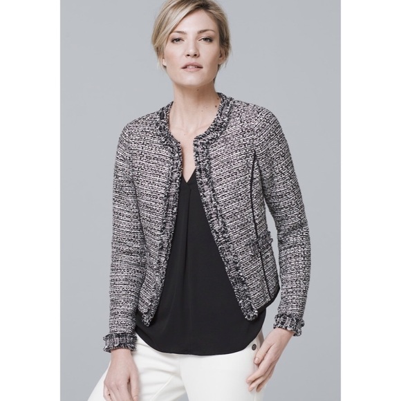 white house black market tweed jacket